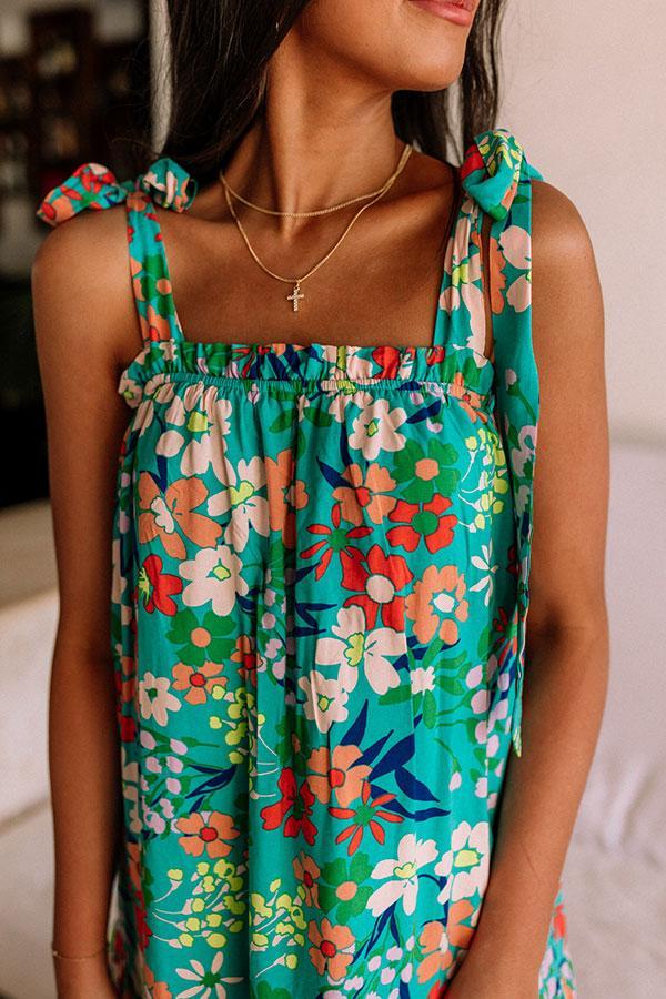 Chasing Sunshine Floral Maxi in Turquoise Product Image