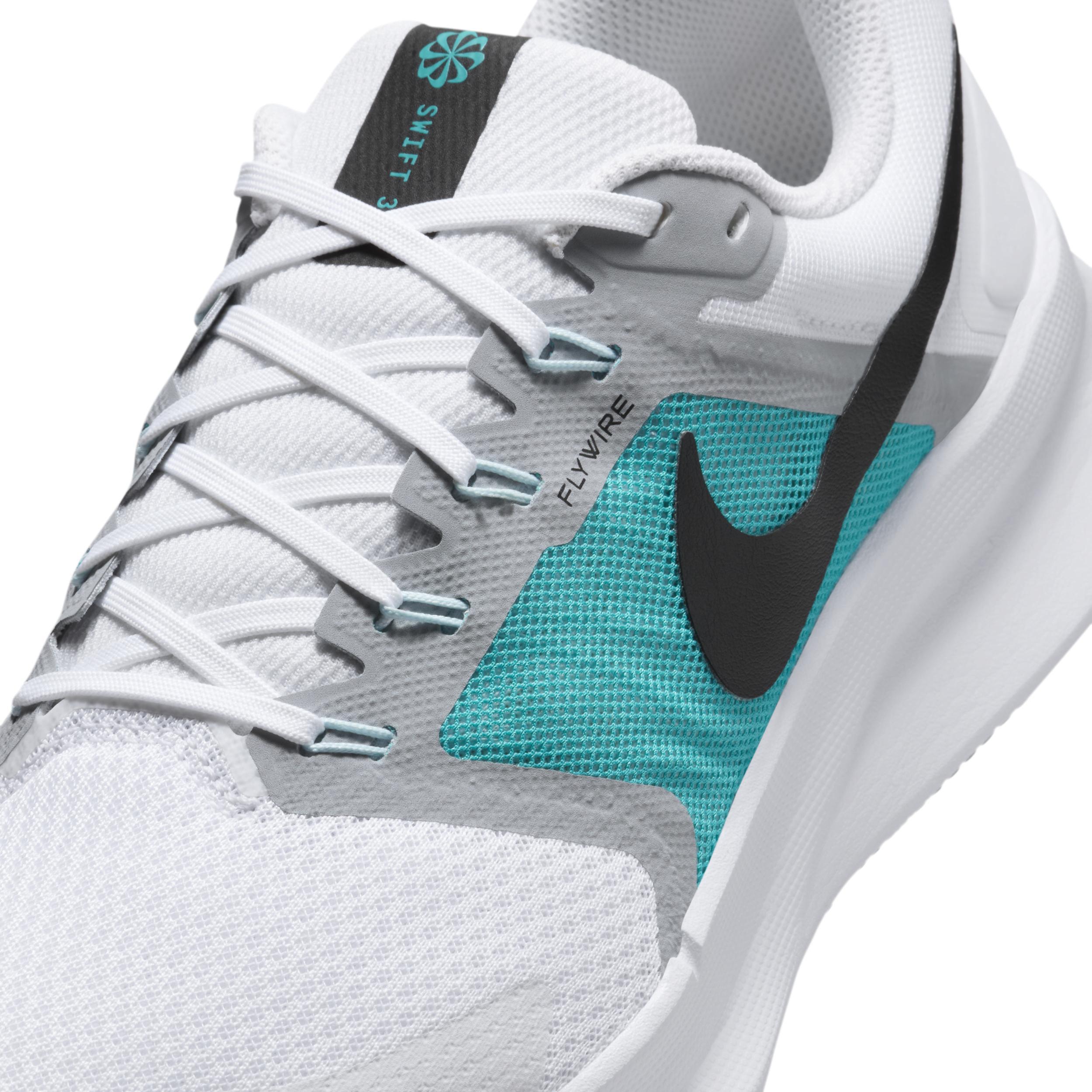 Nike Run Swift 3 Men's Road Running Shoes, Size: 14, White Black Cactus Product Image