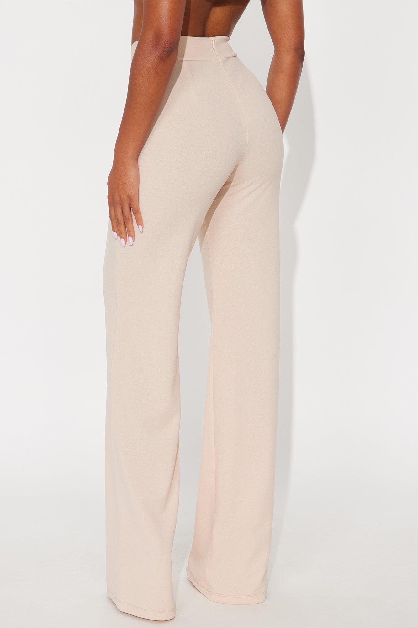 Tall Call It Even Wide Leg Dress Pants - Oatmeal Product Image