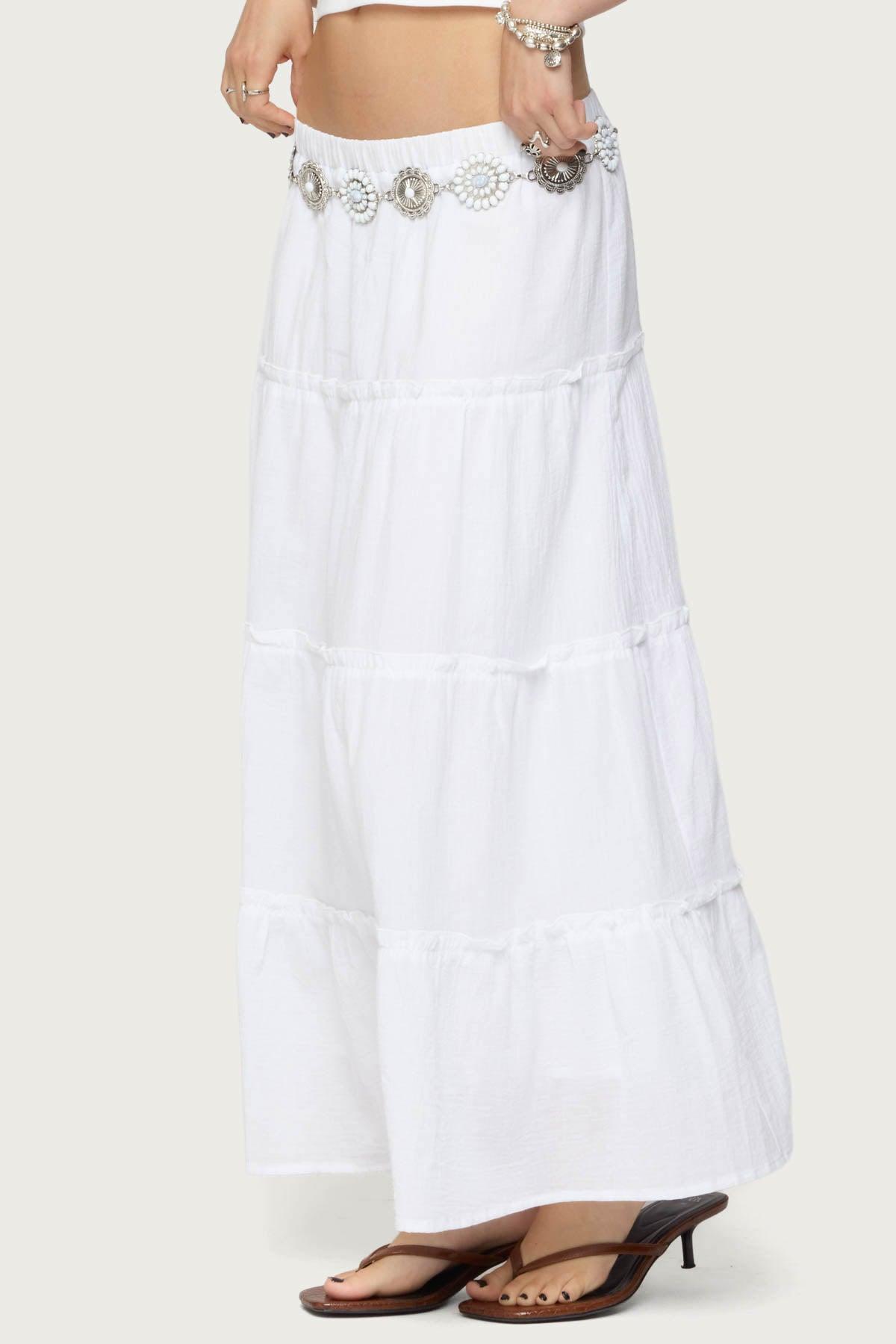 Petite Charlotte Tiered Maxi Skirt Product Image