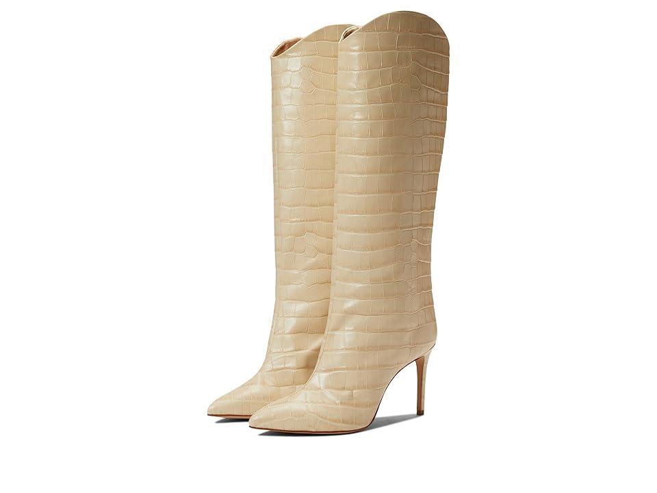 Maryana Snake-Print Leather Knee Boots Product Image