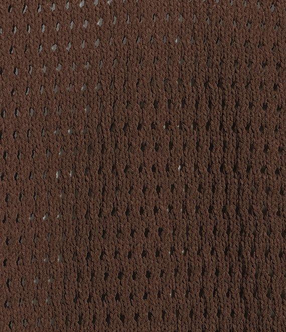 Kinesis Mesh Shoulder Tie Hem Crew Neck Long Sleeve Sweatshirt Product Image
