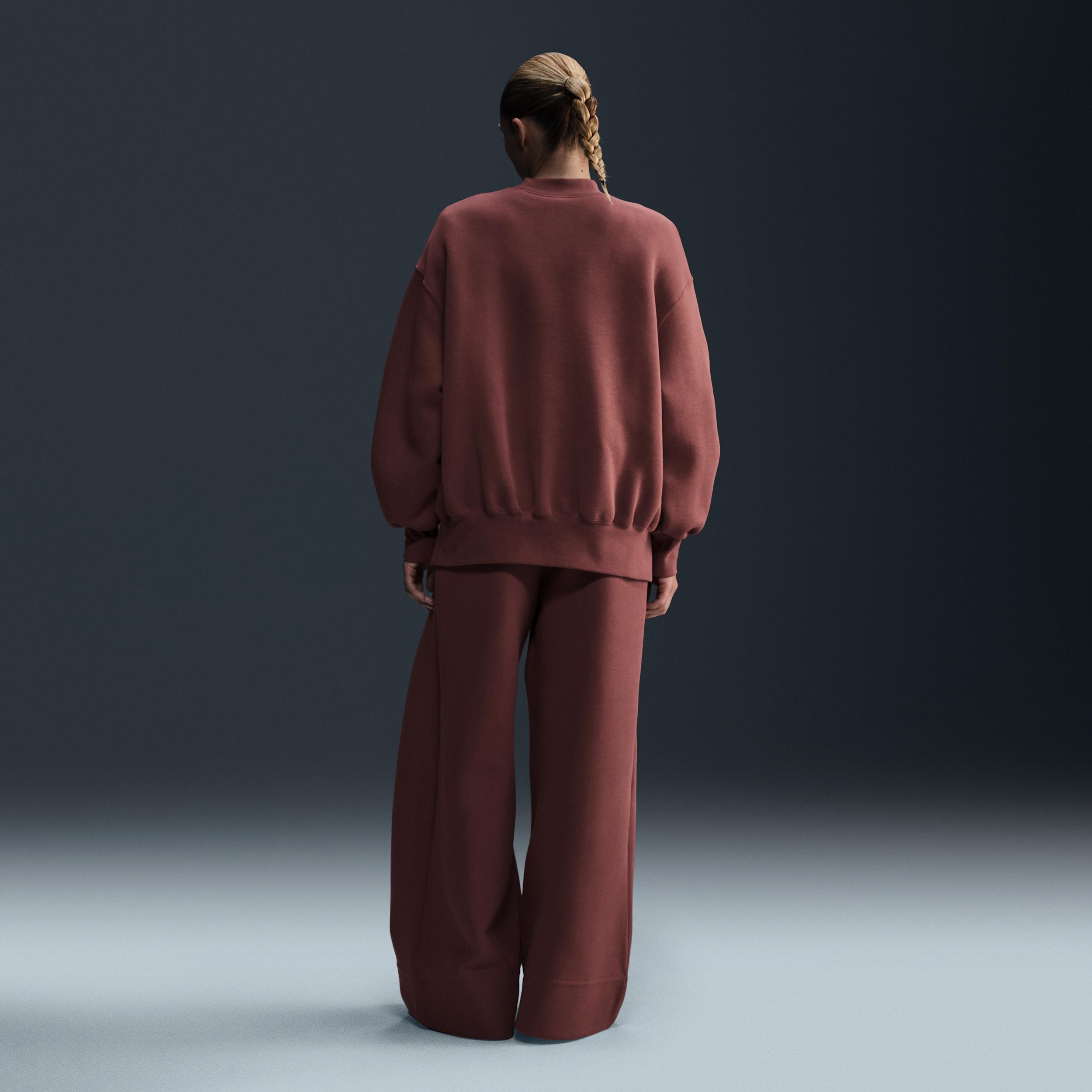 Women's Nike Sportswear Tech Fleece Oversized Crew-Neck Sweatshirt Product Image