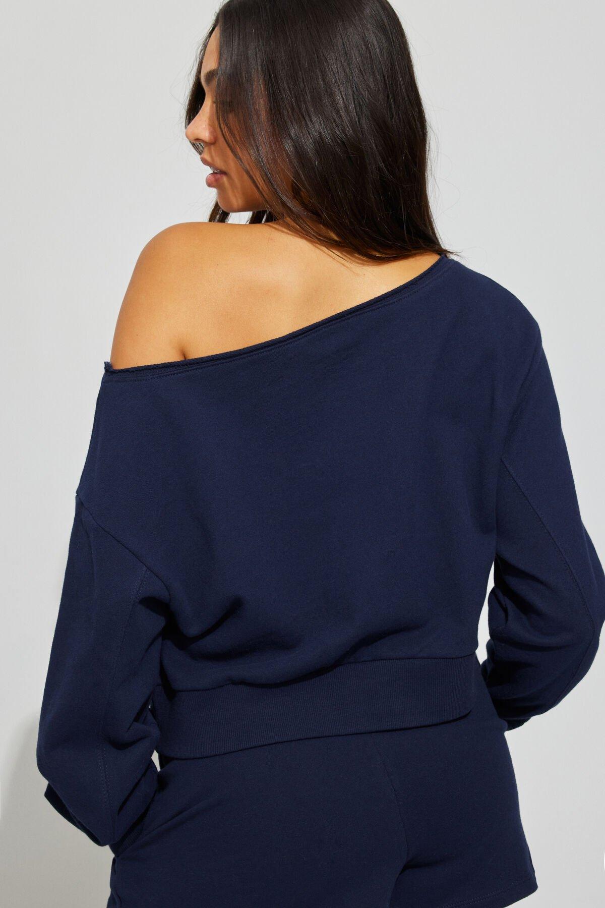 SoftTerry Off Shoulder Sweatshirt Product Image
