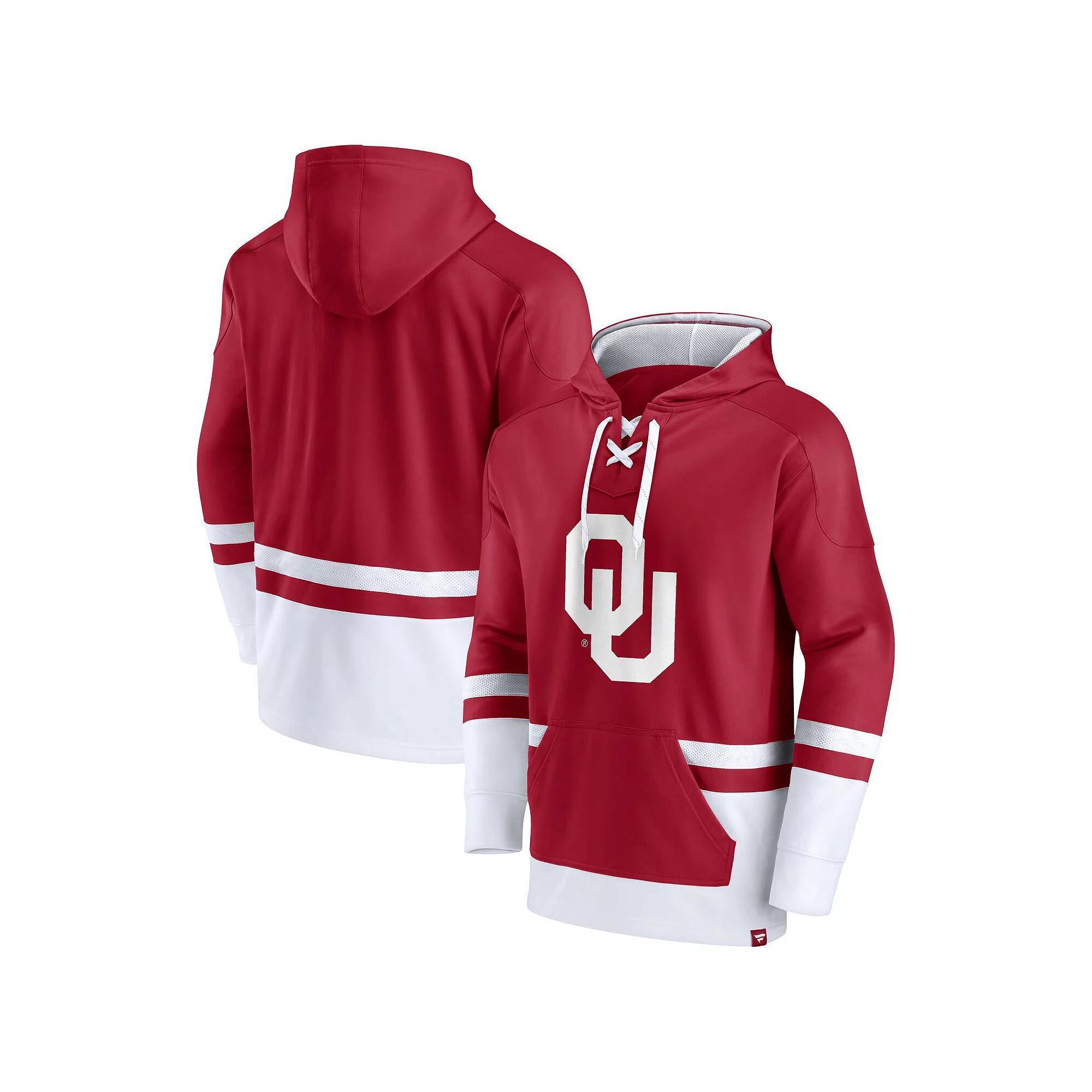 Men's Fanatics Branded Crimson Oklahoma Sooners First Battle Pullover Hoodie, Size: Medium, Red Product Image