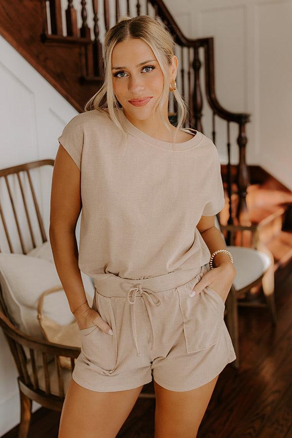 Casual Convo Vintage Wash Tee in Iced Latte Product Image