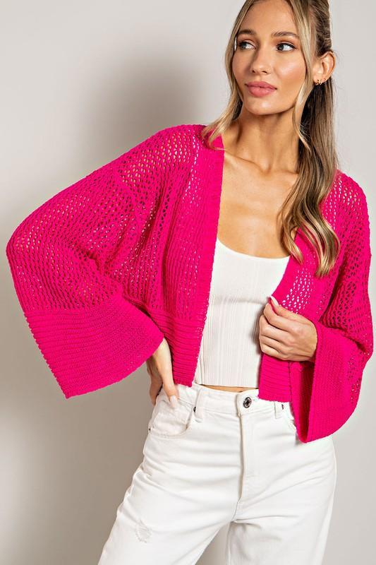 Eyelet Knit Cardigan Product Image