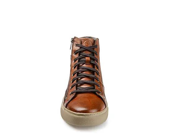 Thomas & Vine Xander Mens Leather High-Top Sneakers Product Image