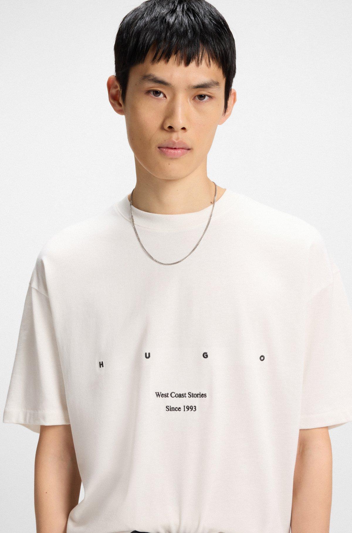 Cotton-jersey T-shirt with LA artwork Product Image