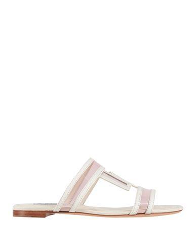 TOD'S Woman Sandals White Size 7 Leather, Plastic Product Image