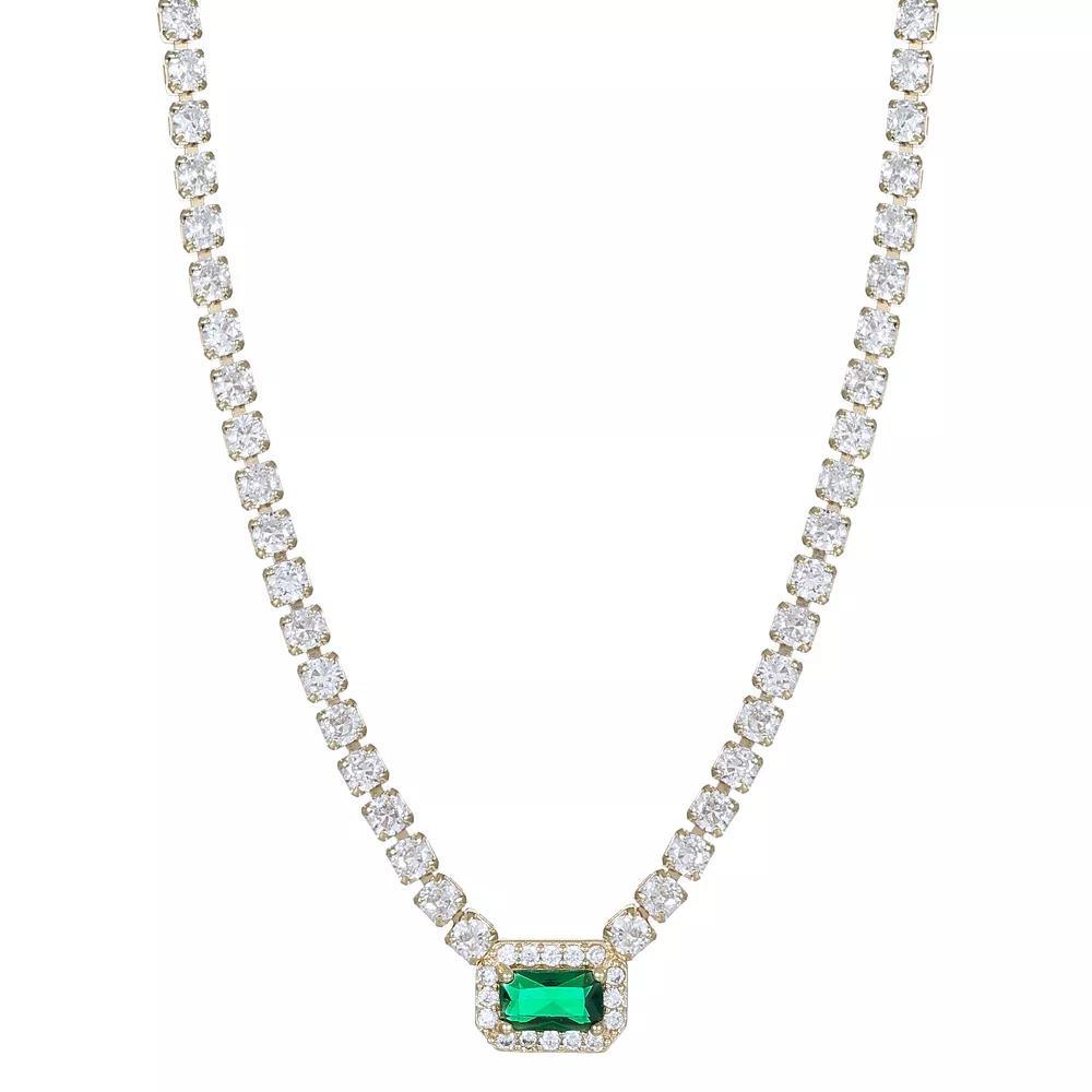 City Luxe Crystal Birthstone Tennis Necklace, Women's, Size: 18-20" ADJ, November Gold Tone Product Image