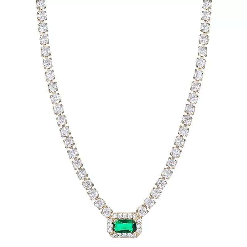 City Luxe Crystal Birthstone Tennis Necklace, Women's, Size: 18-20" ADJ, November Gold Tone Product Image