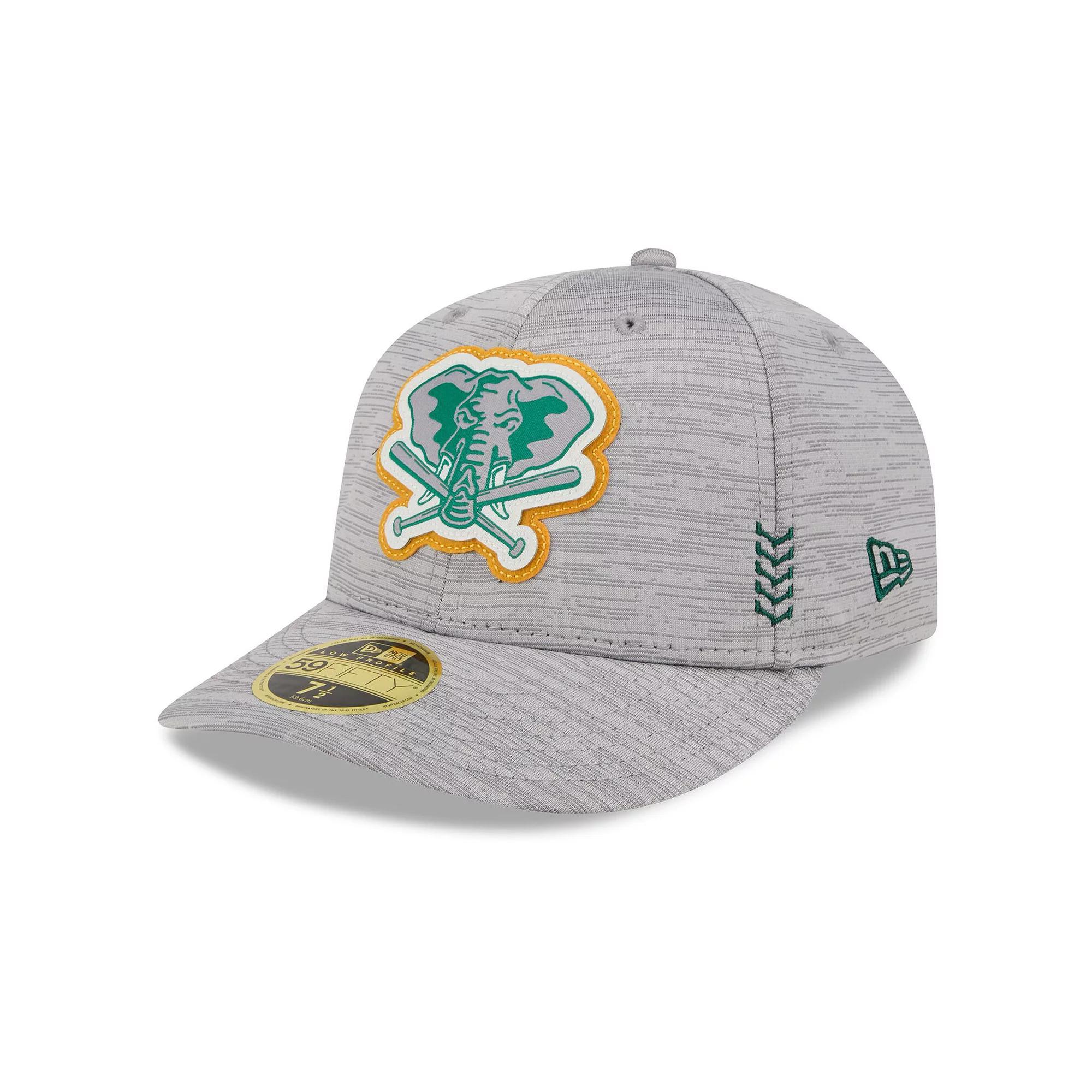 Men's New Era  Gray Oakland Athletics 2024 Clubhouse Low Profile 59FIFTY Fitted Hat, Size: 7 5/8, Grey Product Image