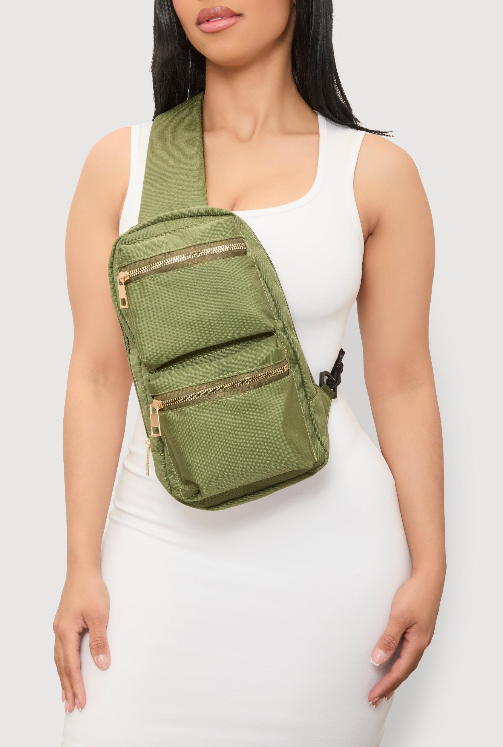 Double Pocket Sling Backpack Female Product Image
