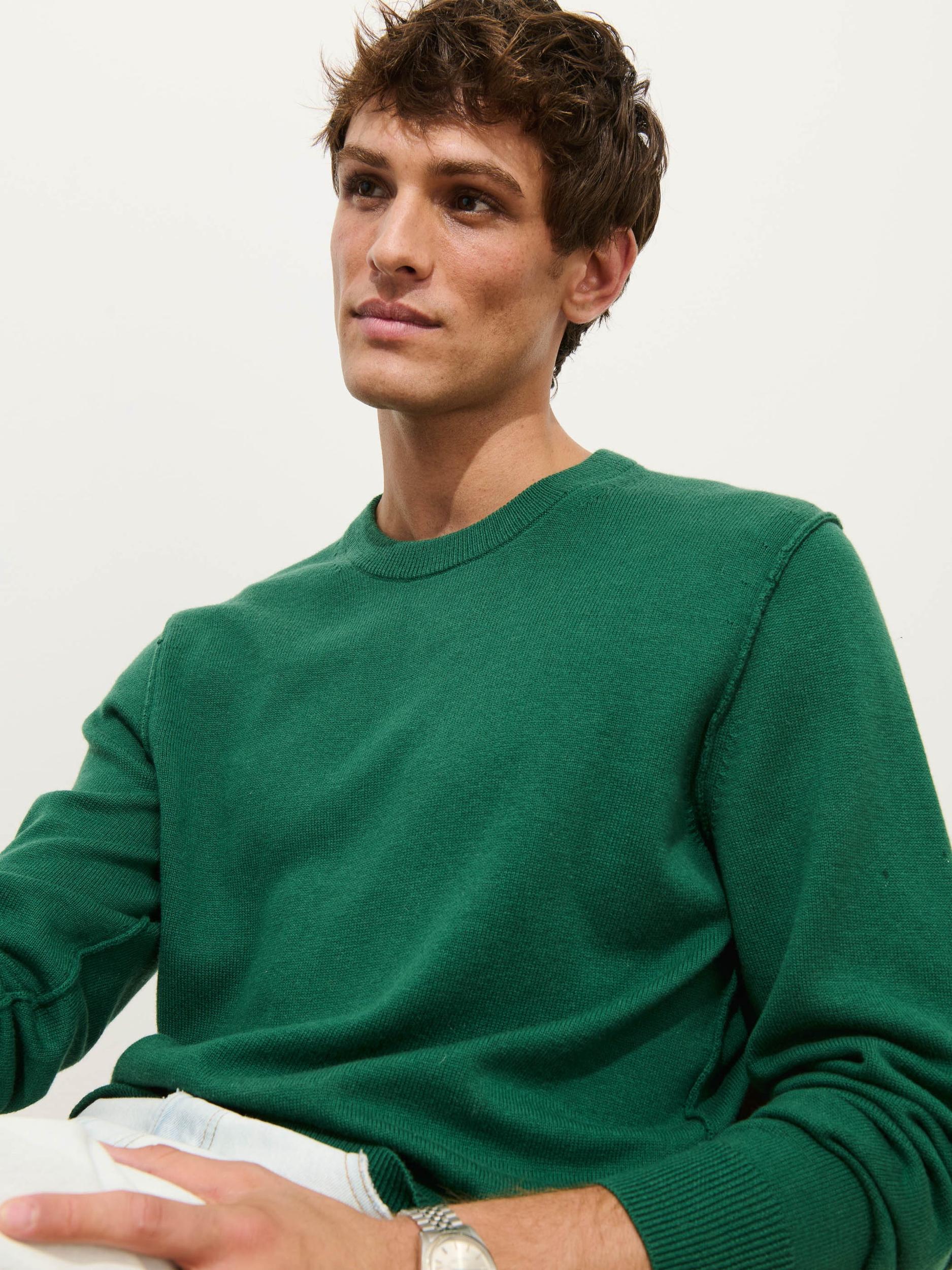 Reverse Seam Crew In Wool Cotton Product Image