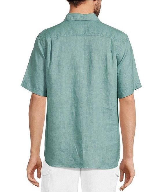 Caribbean Solid Linen Short Sleeve Woven Shirt Product Image
