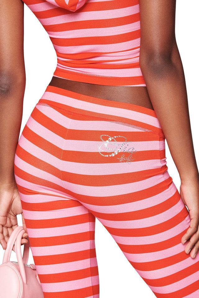 FAFI BLARE CAP SLEEVE HOODIE - PINK STRIPE Product Image
