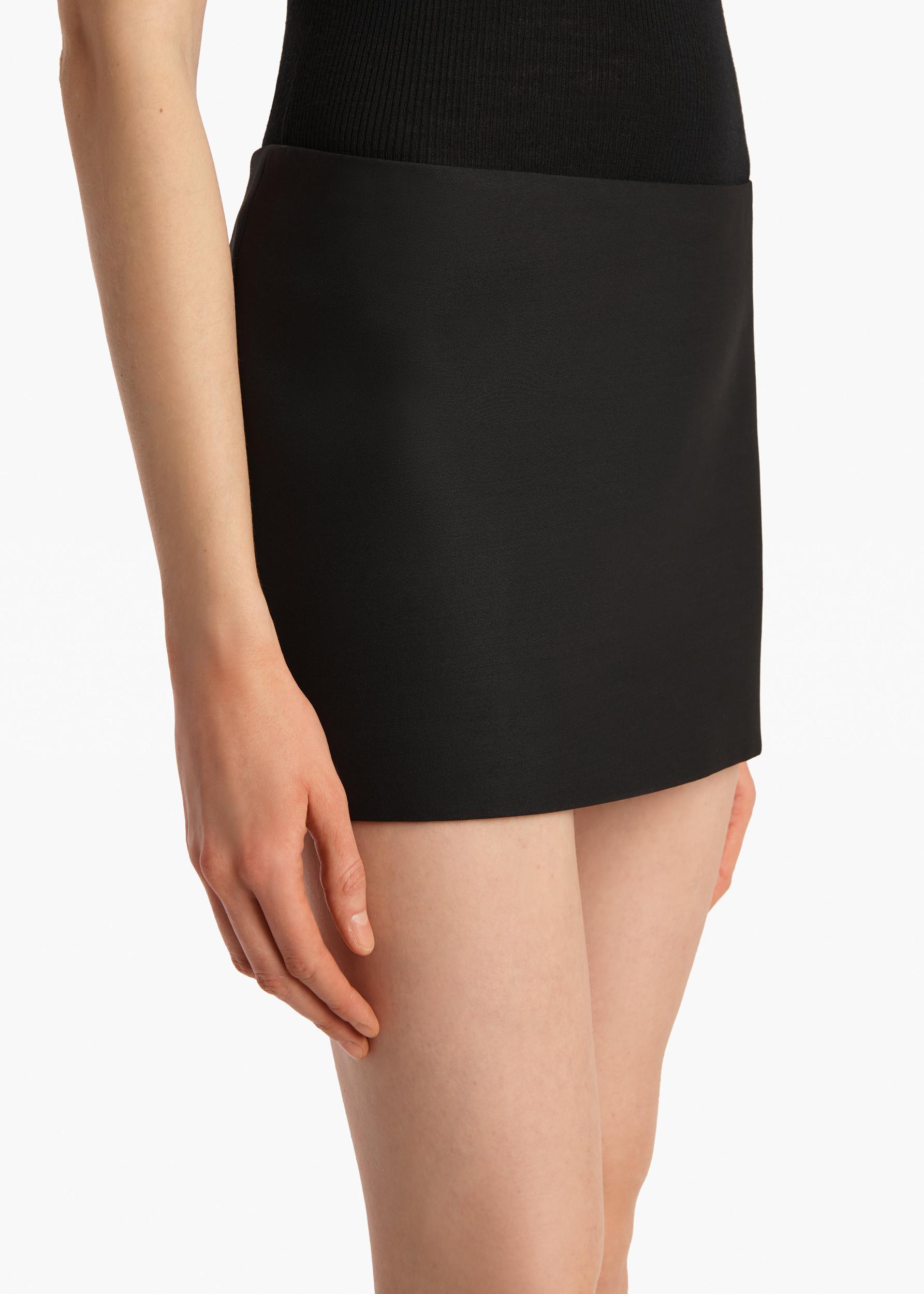 Jett Skirt in Black Wool Product Image