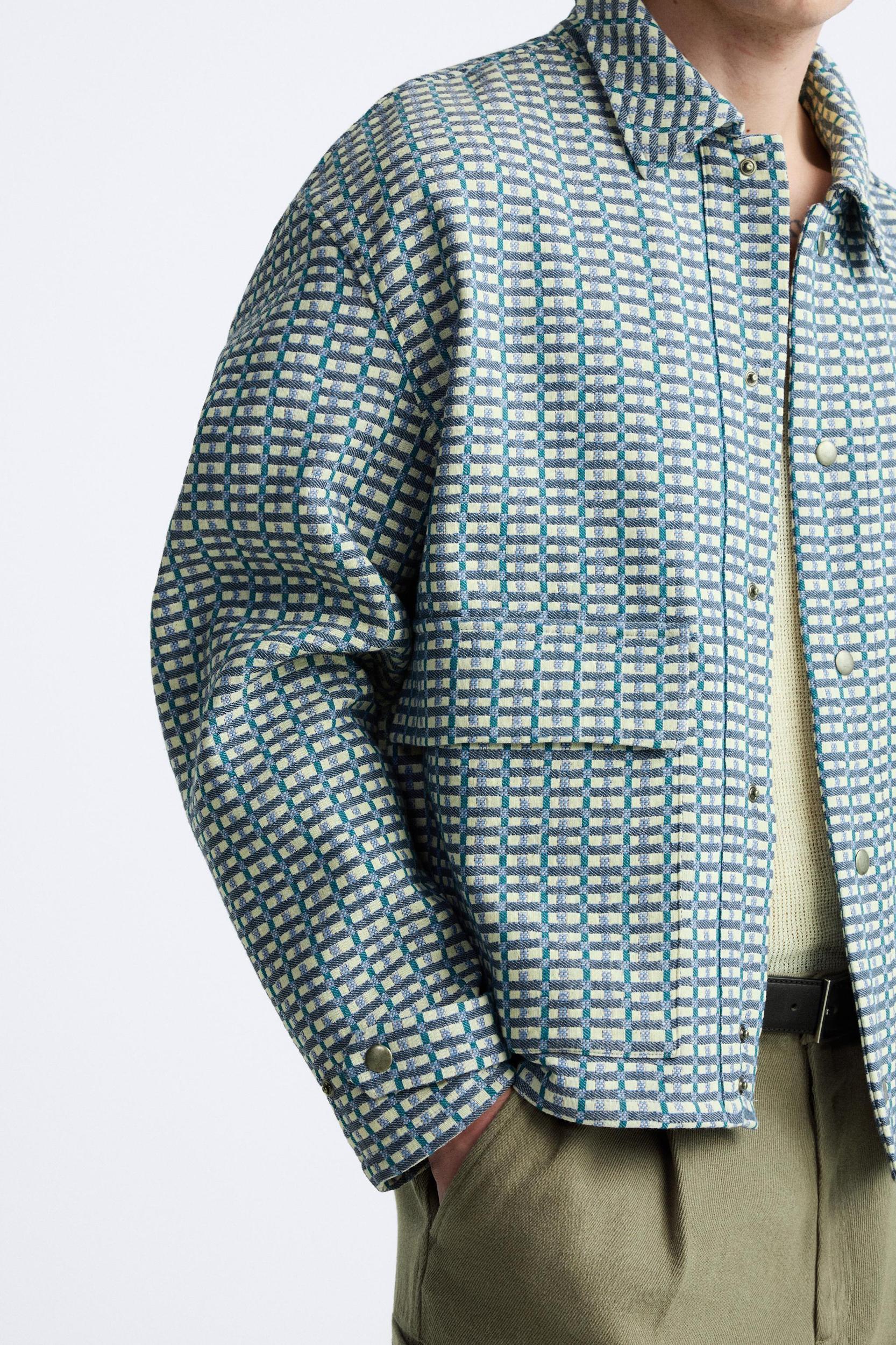 PLAID JACQUARD JACKET Product Image