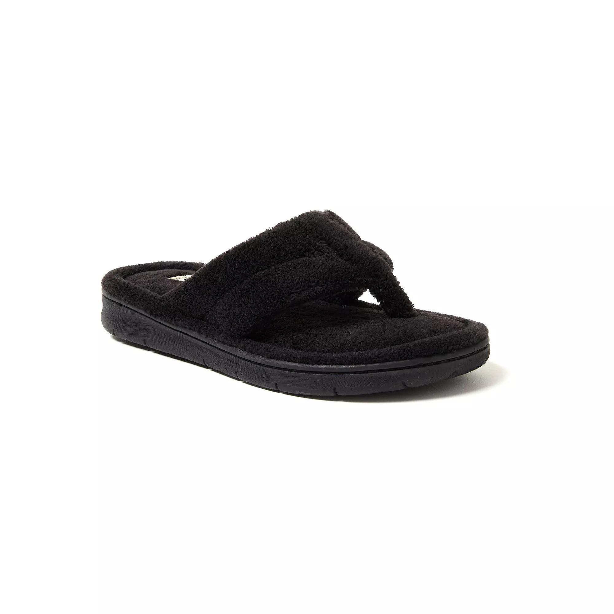 Women's Dearfoams Wrenley Terry Thong Slippers, Size: XL, Muslin Product Image