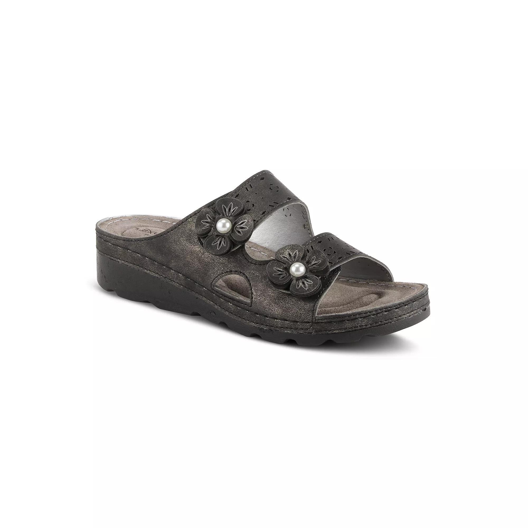 Flexus by Spring Step Pamola Womens Slide Sandals Blue Product Image