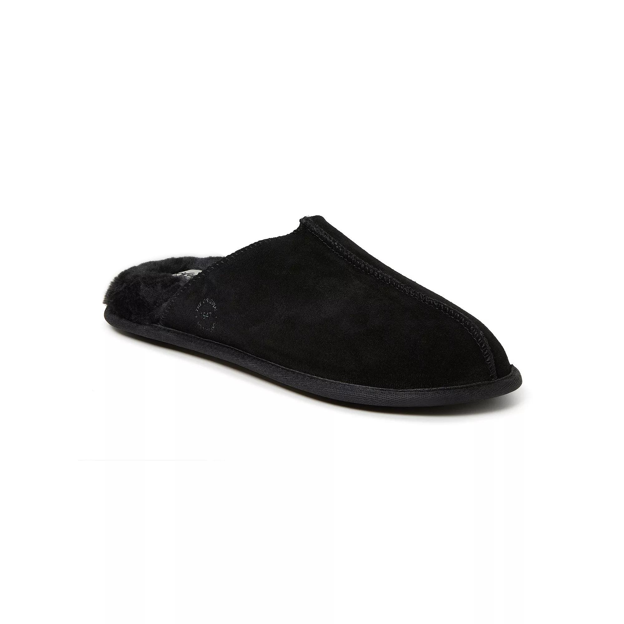 Dearfoams Suede Men's Scuff Slippers, Size: 8, Brown Product Image