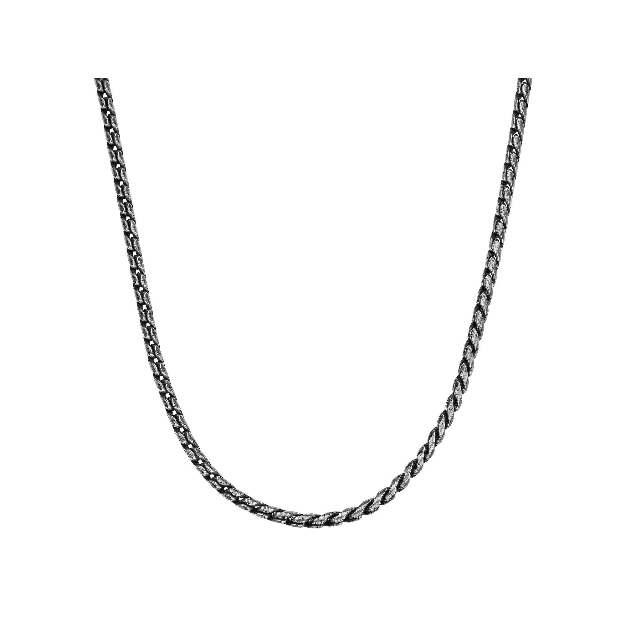 Men's LYNX Antiqued Stainless Steel 5 mm Rope Chain Necklace, Size: 18" Product Image