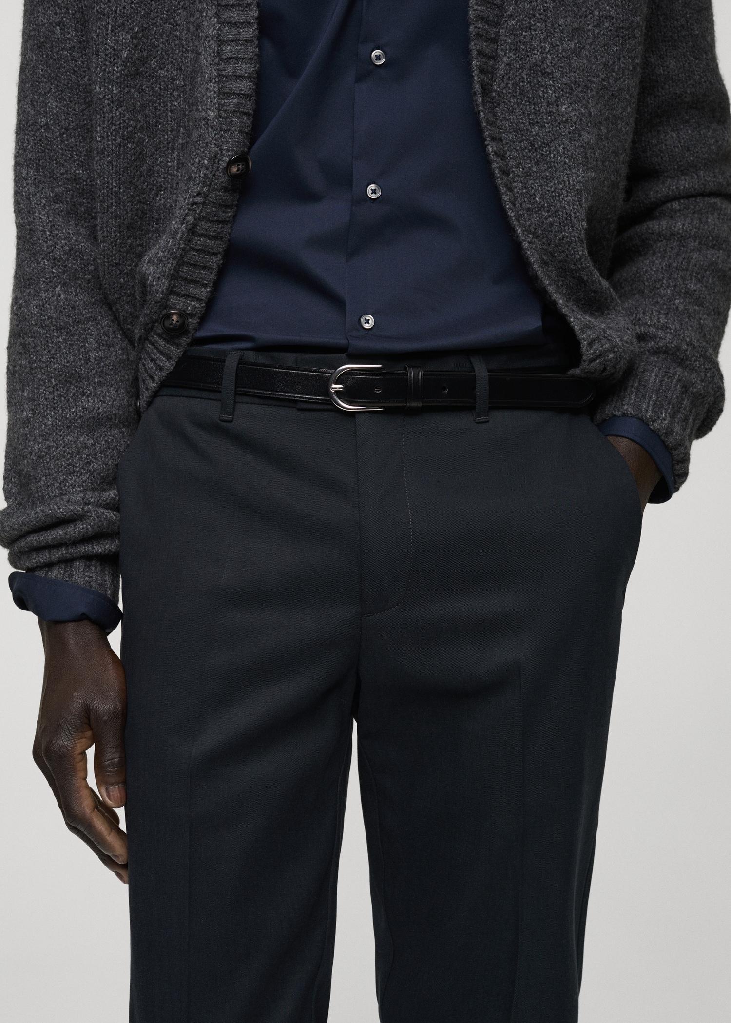 Regular-fit cotton pants - Men | MANGO USA Product Image