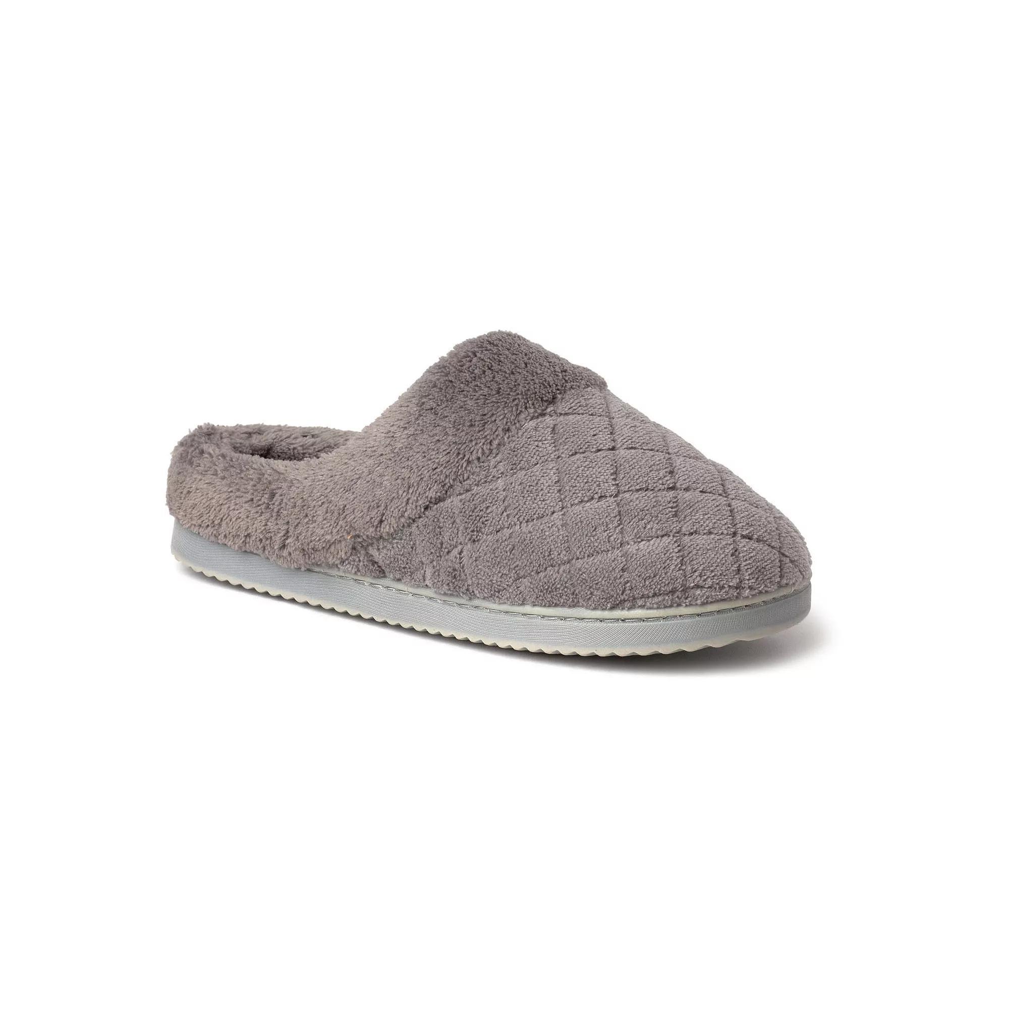 Dearfoams Libby Women's Quilted Terry Clog Slippers, Size: Large Wide, Medium Gray Product Image