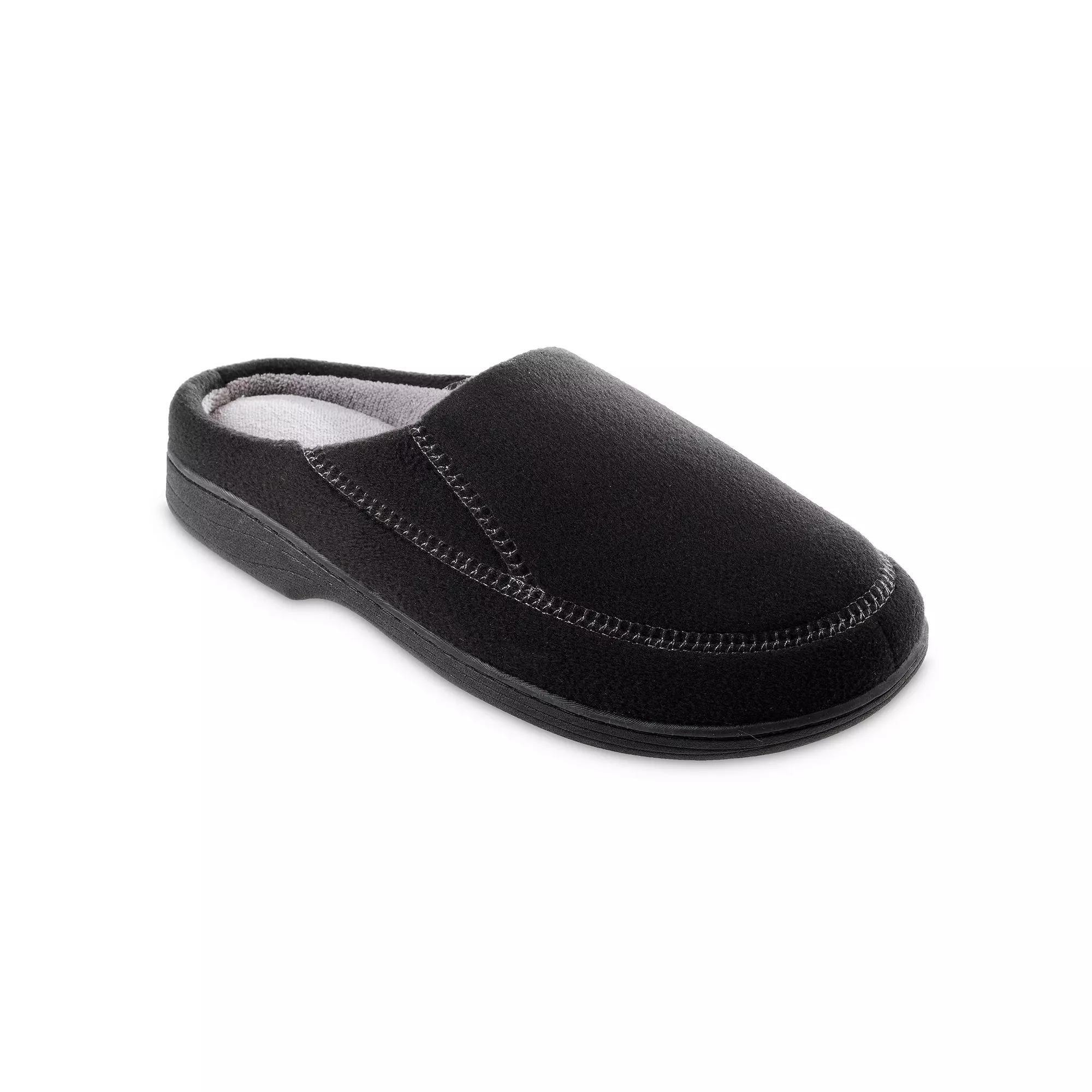 isotoner Recycled Fleece Roman Hoodback Men's Slippers, Size: XXL, Grey Product Image