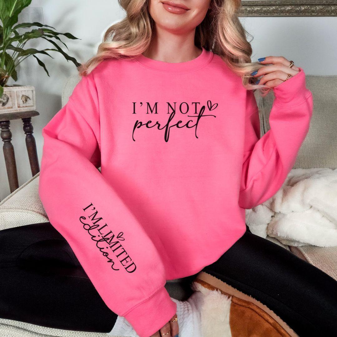 I'm Not Perfect Graphic Sweatshirt in Three Colors (Online Exclusive) Product Image