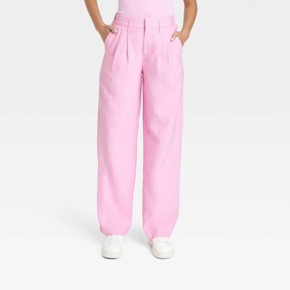 Womens High-Rise Straight Trousers - A New Day 2 Long Product Image