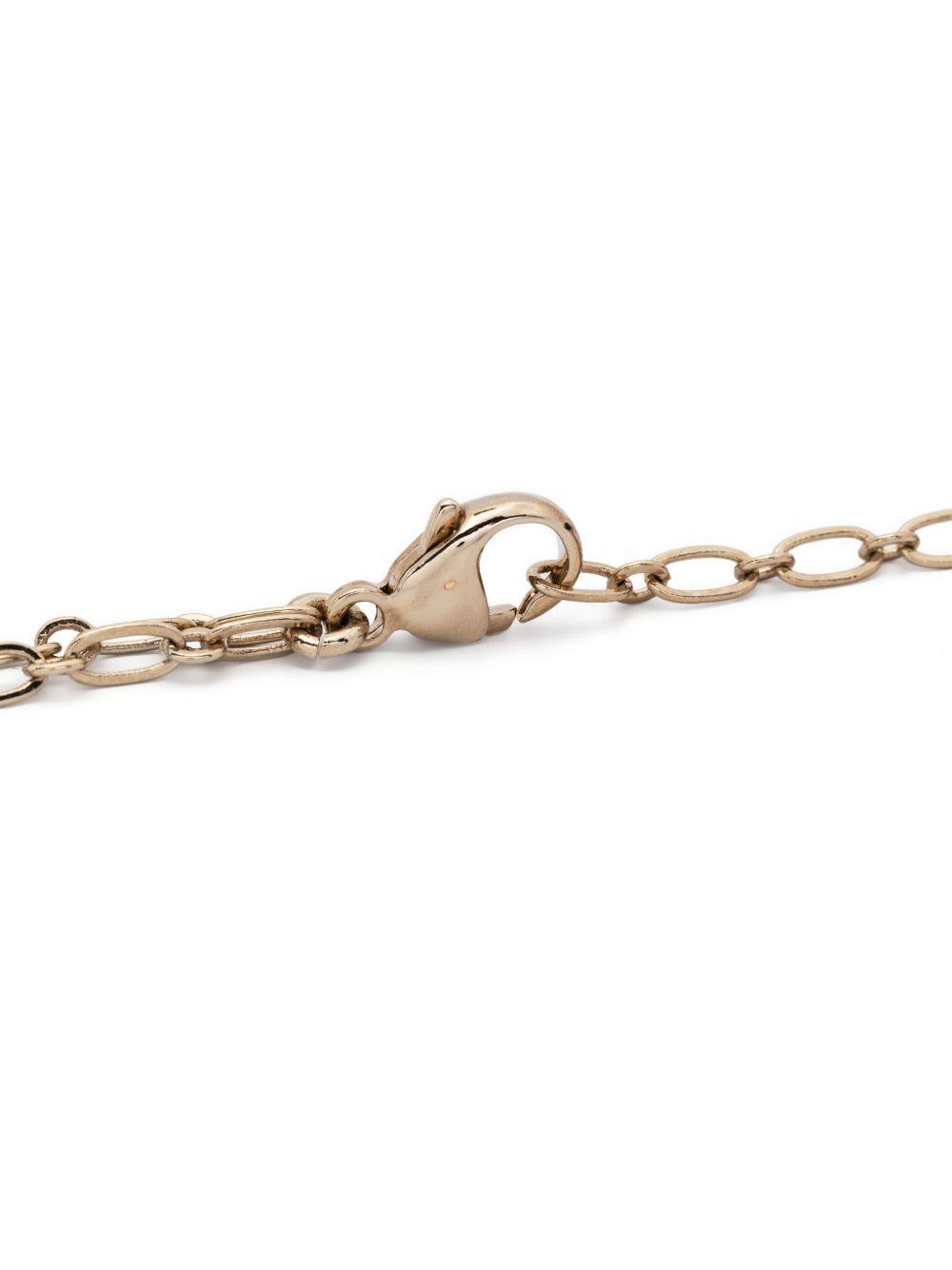 stone-pendant brass body chain Product Image