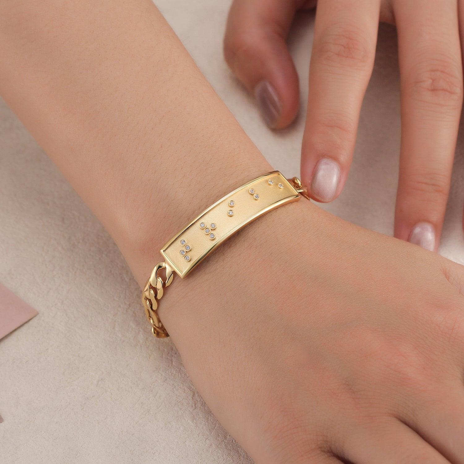 Touchstone Tribe ID Link Bracelet in Gold Product Image