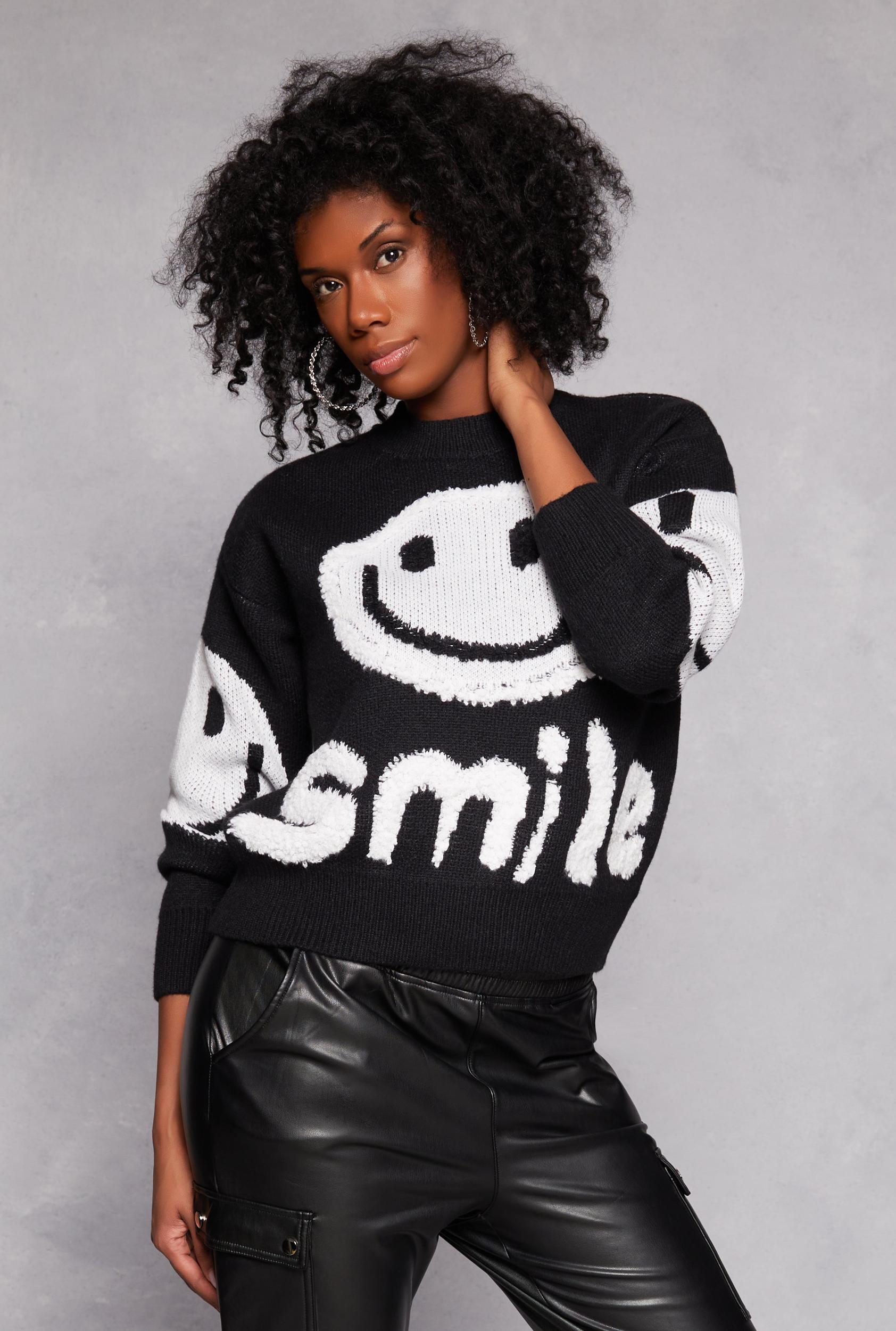 Womens Daisy Smile Chenille Sweater Product Image