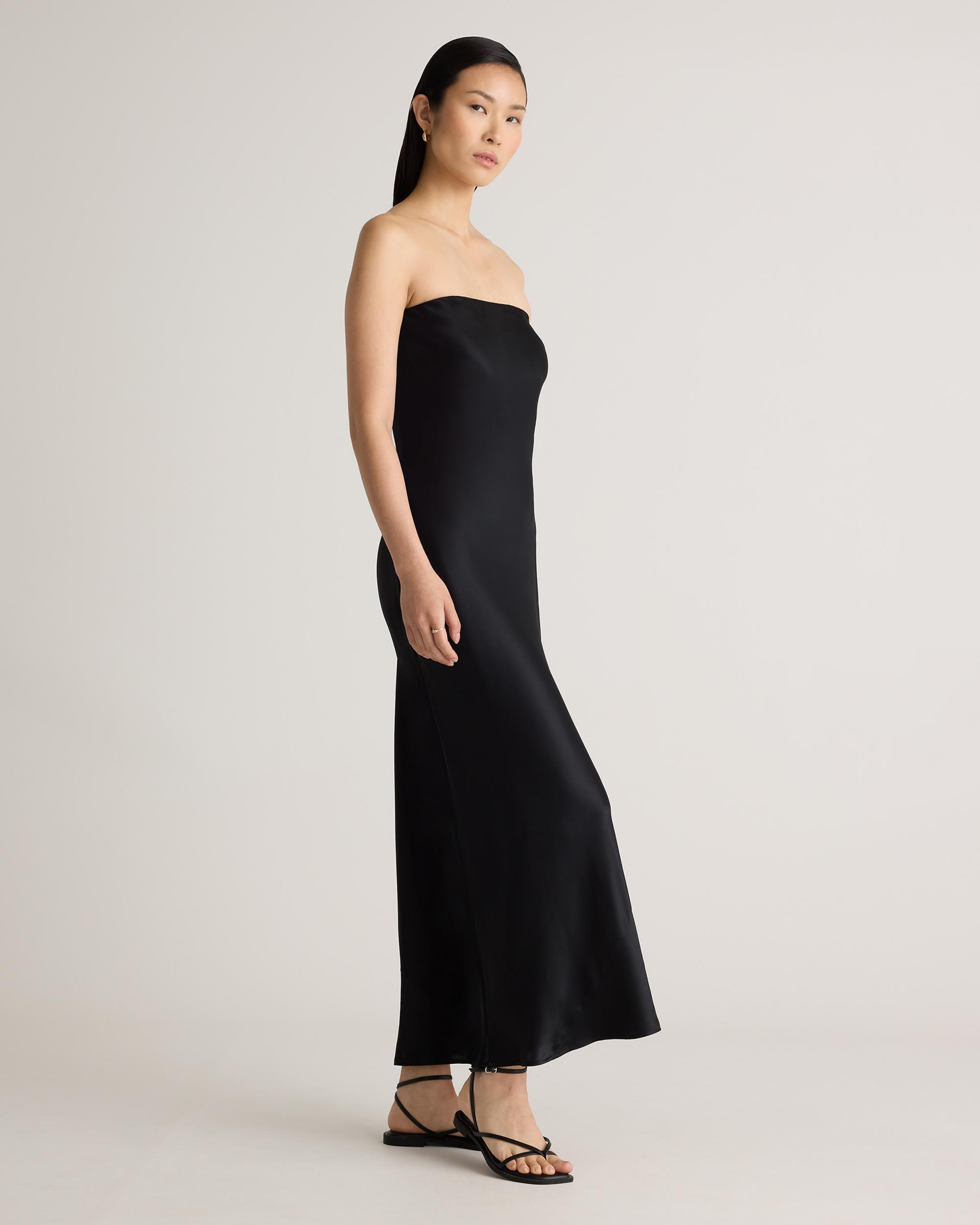 Quince | Women's Strapless Midi Dress Size XS, Mulberry Silk Product Image