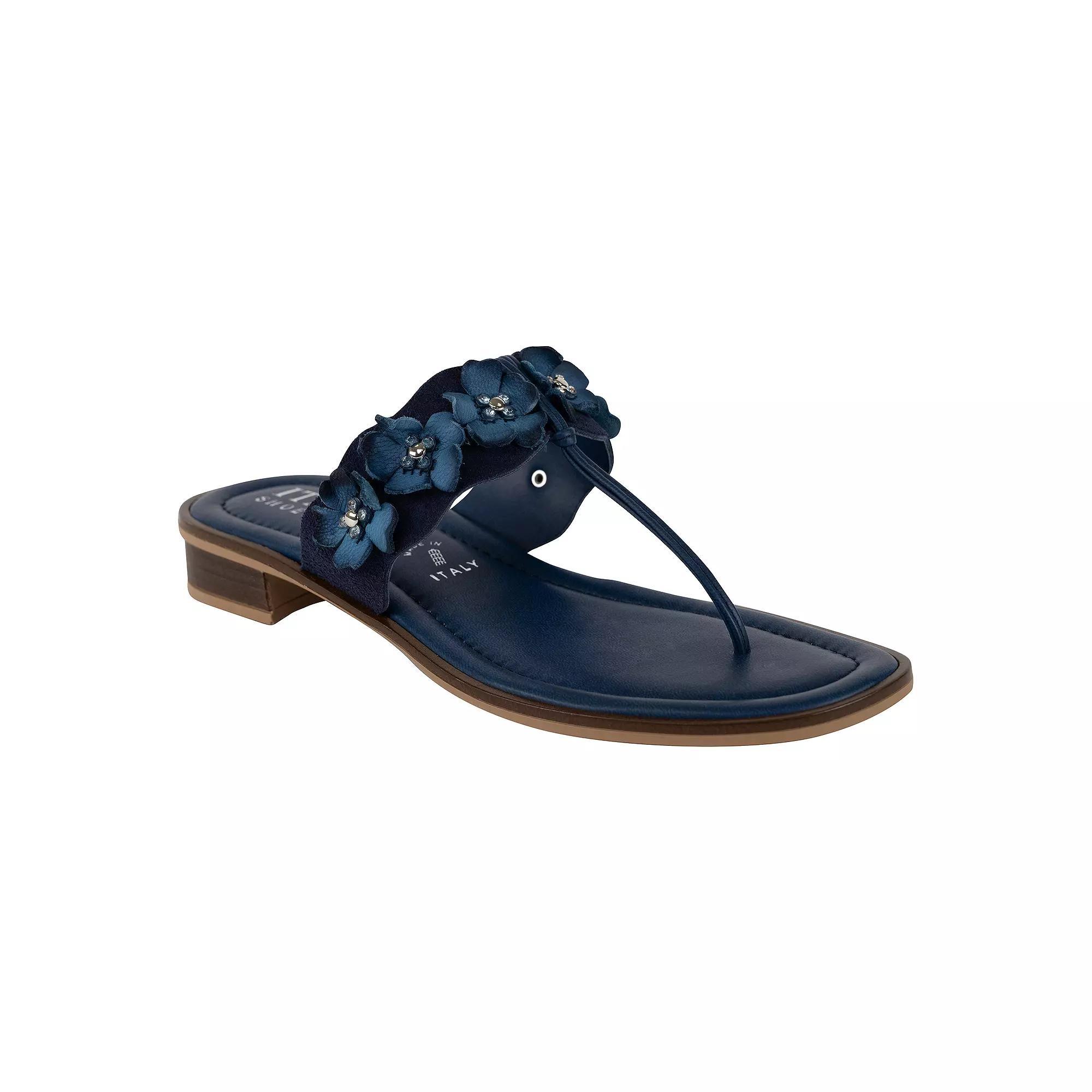 Italian Shoemakers Adara Women's Floral Sandals, Size: 5, Blue Product Image