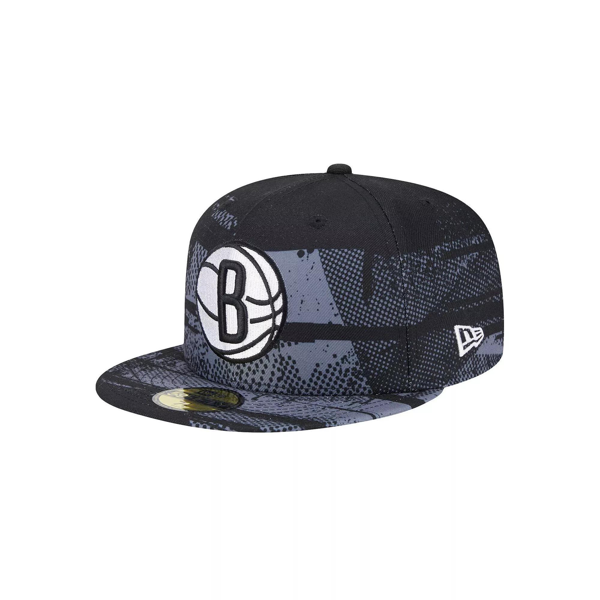 Men's New Era Black Brooklyn Nets Tip-Off 59FIFTY Fitted Hat, Size: 7 1/4 Product Image