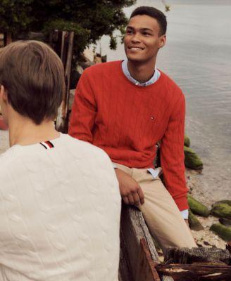 Tommy Hilfiger Mens Classic Cable Crewneck Sweater Product Image