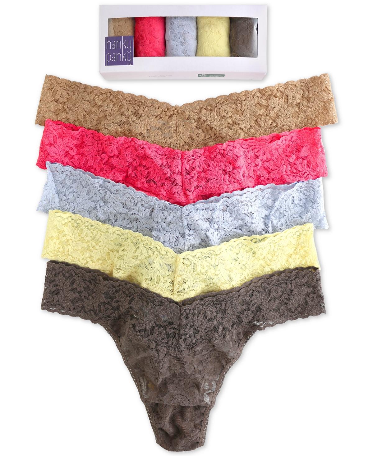 Hanky Panky Signature Original-Rise Thongs, Set of 5 Product Image