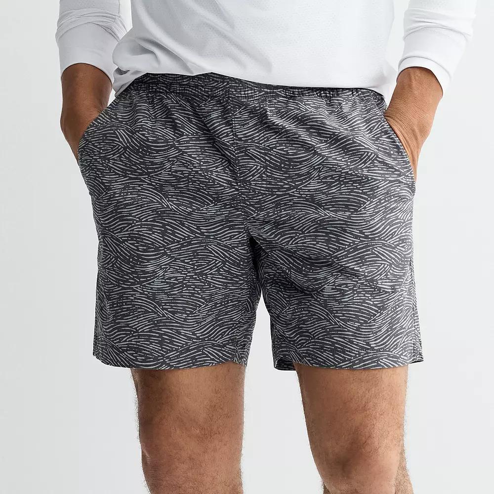 Men's Sonoma Goods For Life® 7" Everyday Pull-On Shorts, Size: XS 7 IN, Med Grey Wavy Lines Product Image