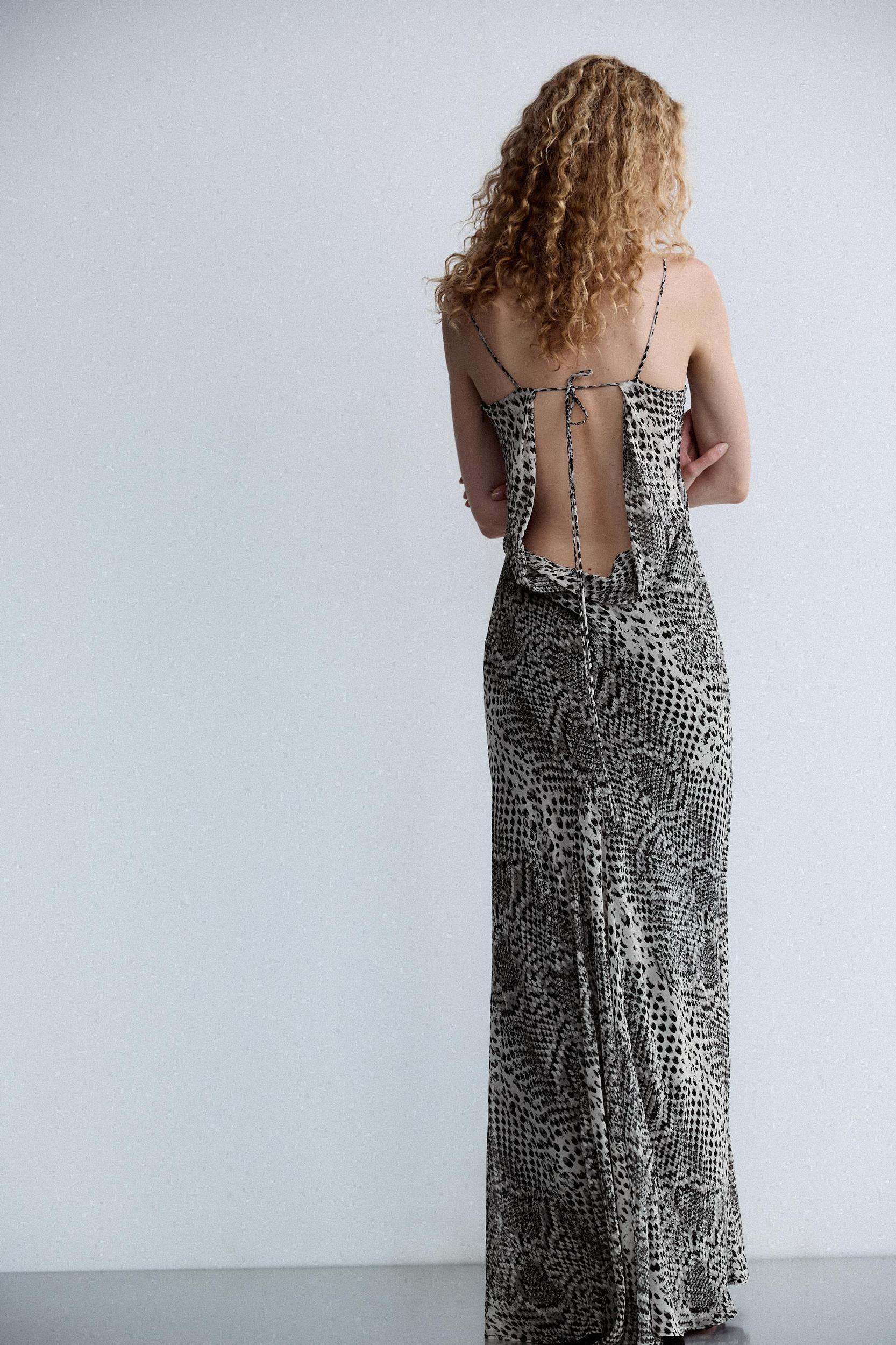 LONG ANIMAL PRINT DRESS Product Image