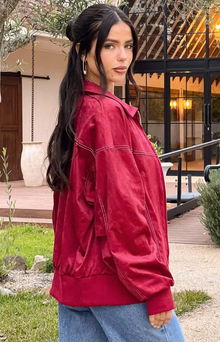 Lui Red Bomber Jacket Product Image