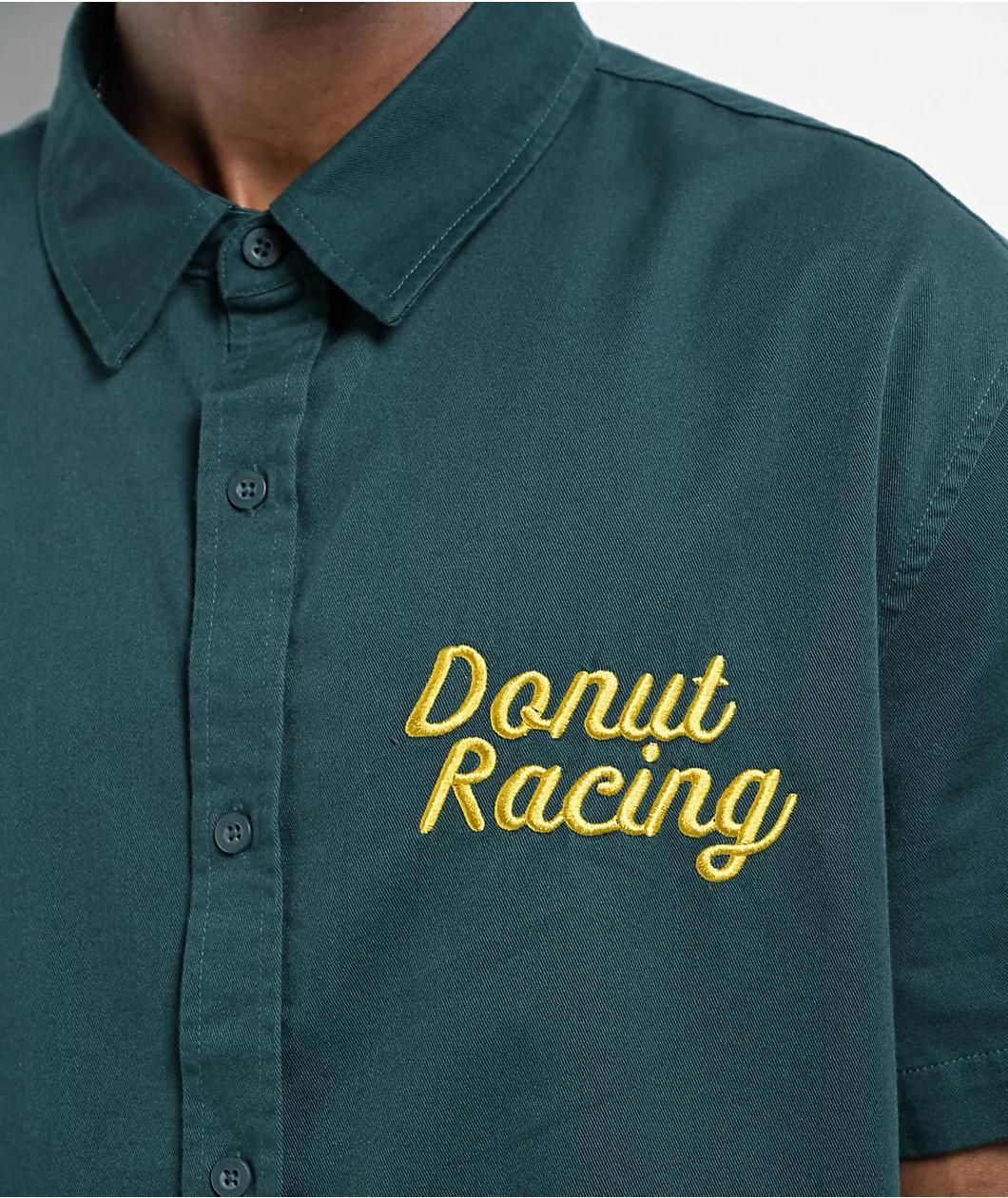 Donut Give It The Beans Green Work Shirt Product Image