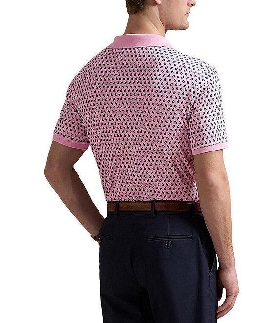 Polo Ralph Lauren Classic-Fit Soft Cotton Printed Carmel Pink Short-Sleeve Polo Shirt Product Image