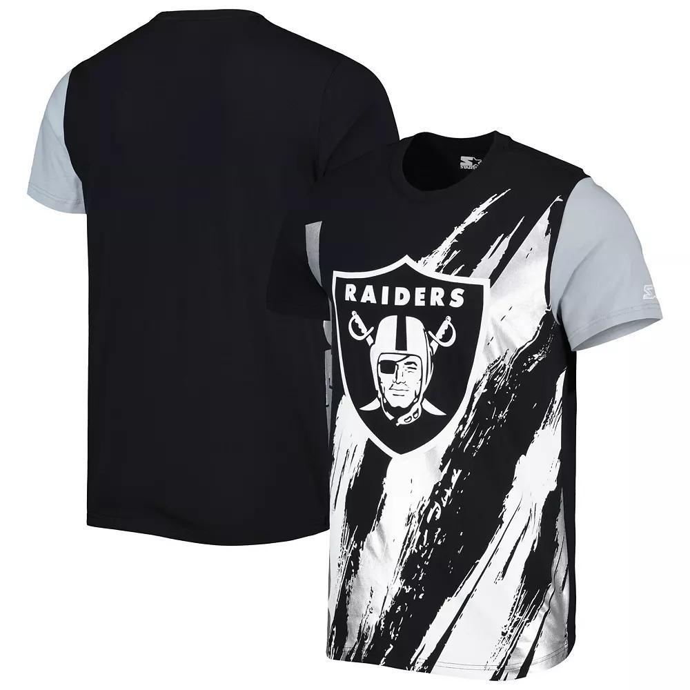Men's Starter Black Las Vegas Raiders Extreme Defender T-Shirt, Size: Large, Lvr Black Product Image
