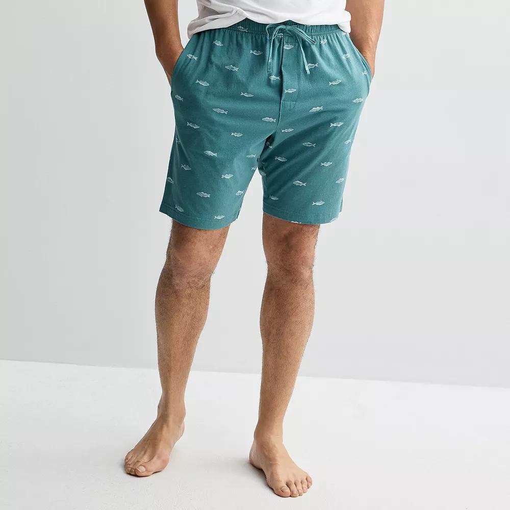 Men's Sonoma Goods For Life® Knit Pajama Shorts, Size: Large, Fish Green Product Image