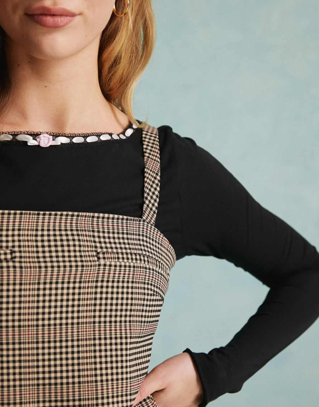 Miss Selfridge tailored strappy pinny dress Product Image