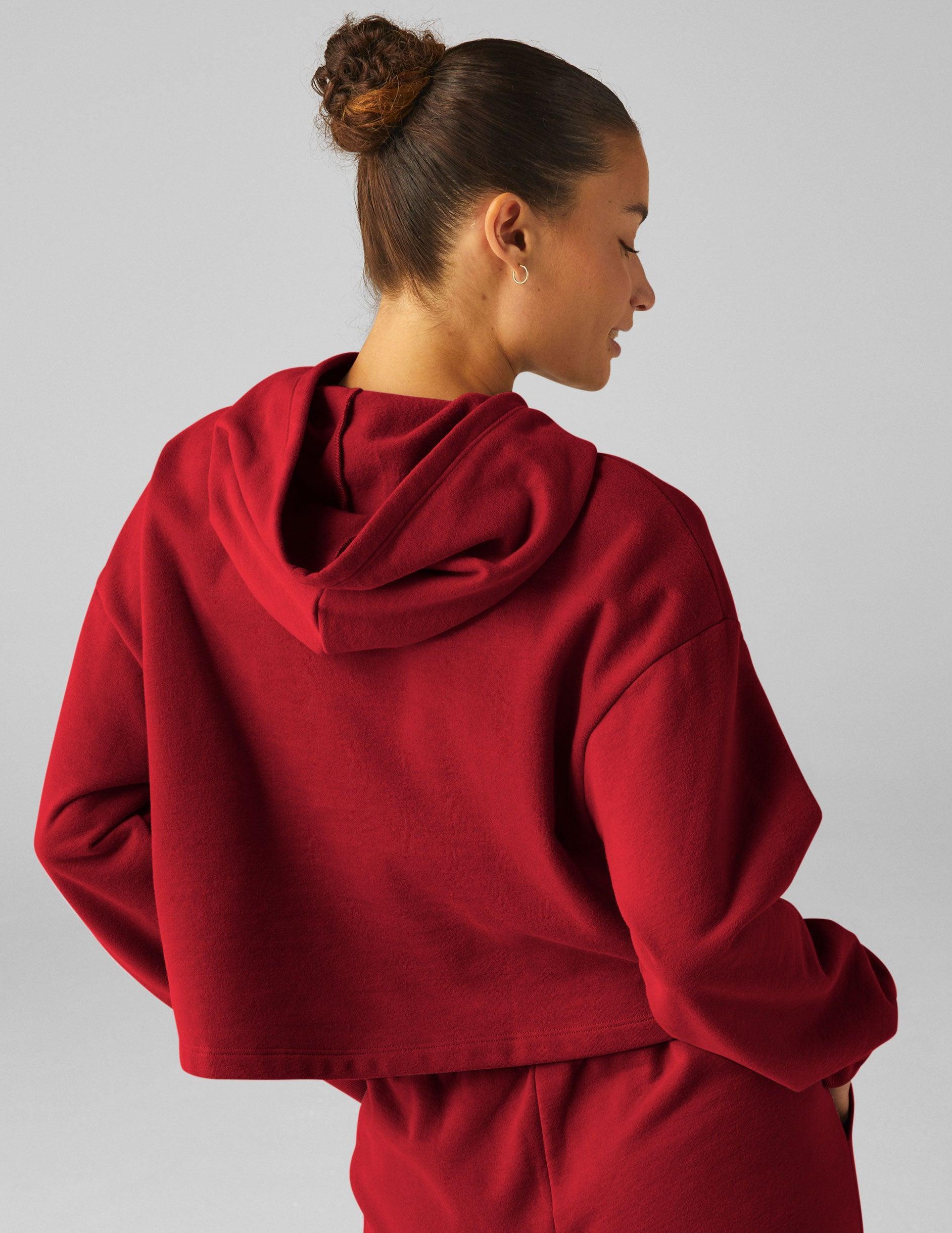 LuxeFleece Happiness Cropped Hoodie Product Image