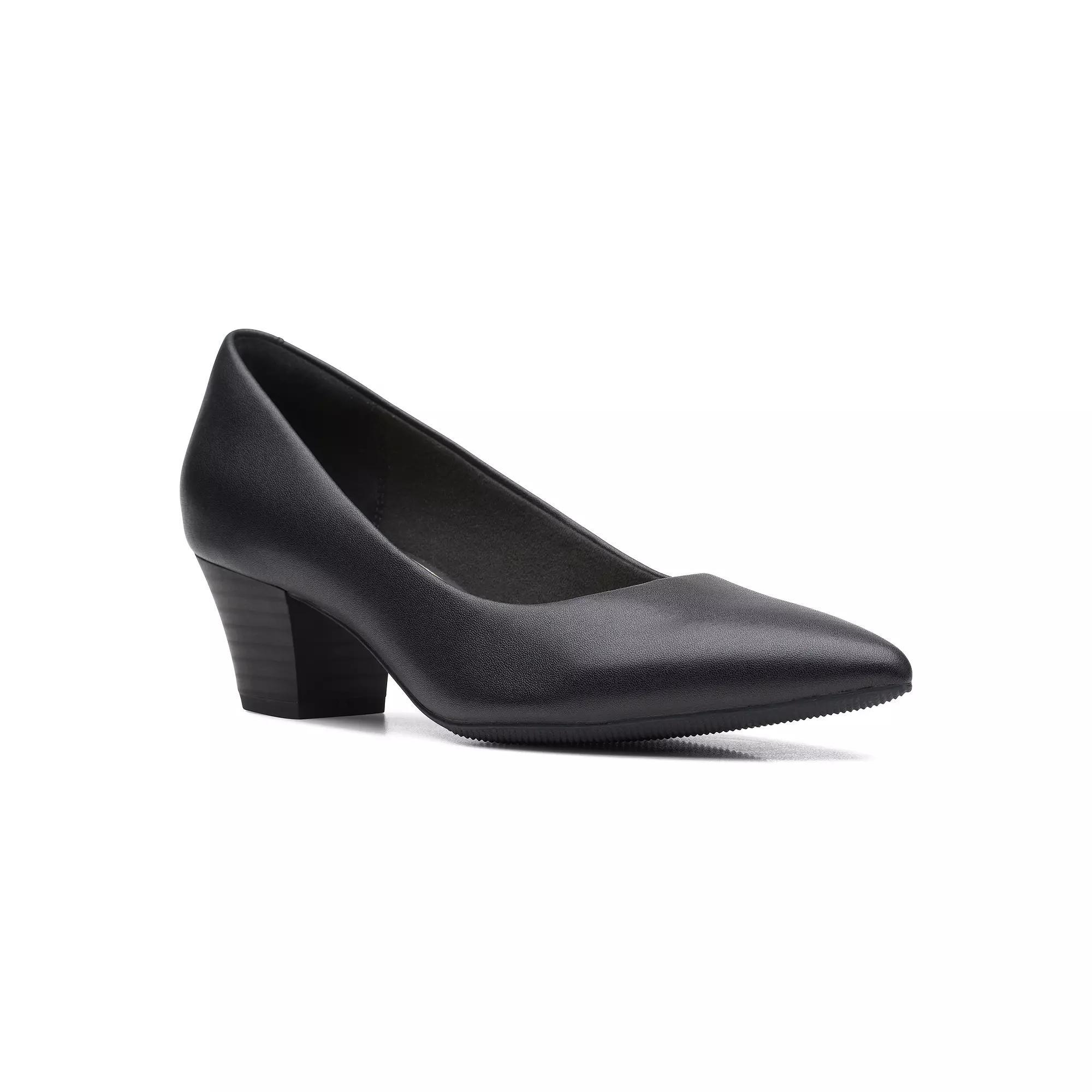 Clarks® Teresa Step Women's Leather Pumps, Size: 7, Black Product Image